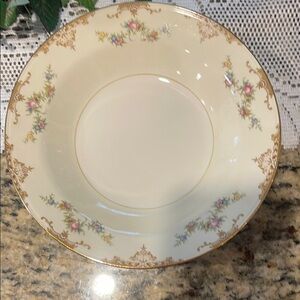 Homer Laughlin ARISTOCRAT Set of 4 Large Soup Bowls Eggshell Nautilus GoldFloral